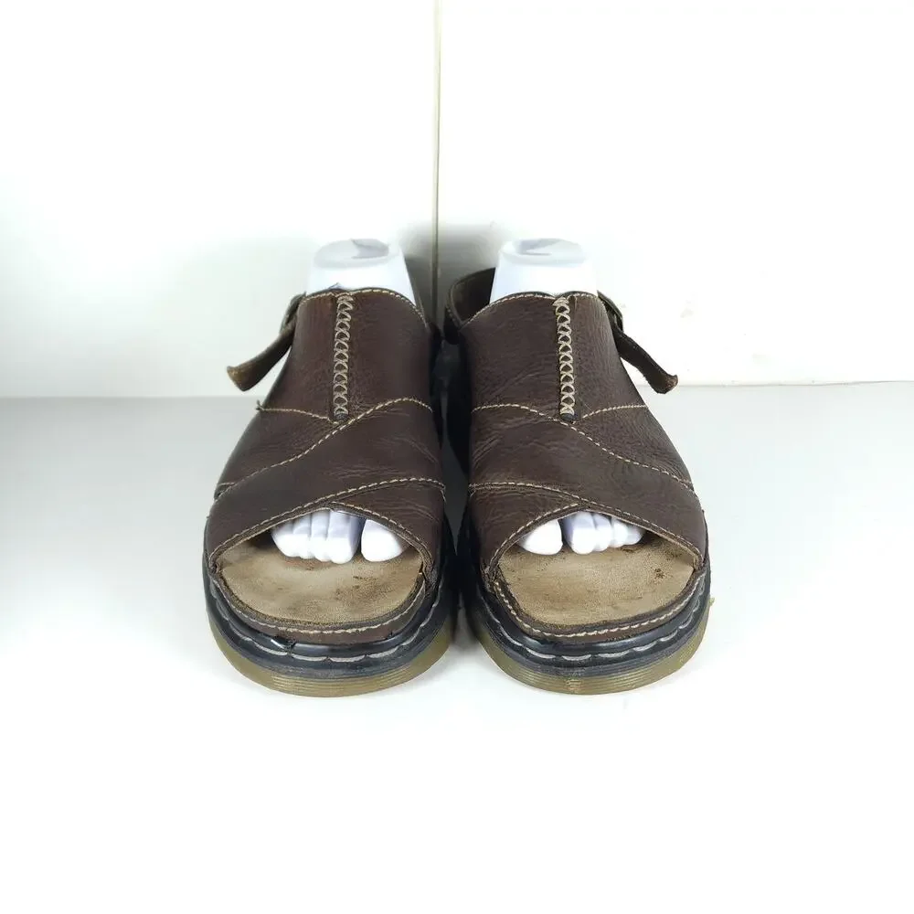 Dr. Martens Vtg Y2K Men's US 12 Brown Leather Strappy Fisherman Sandals England